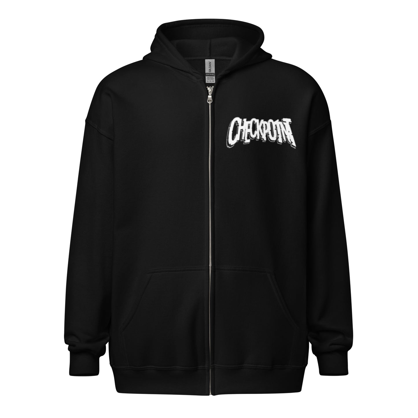 Checkp01nt zip hoodie Front/Back Design